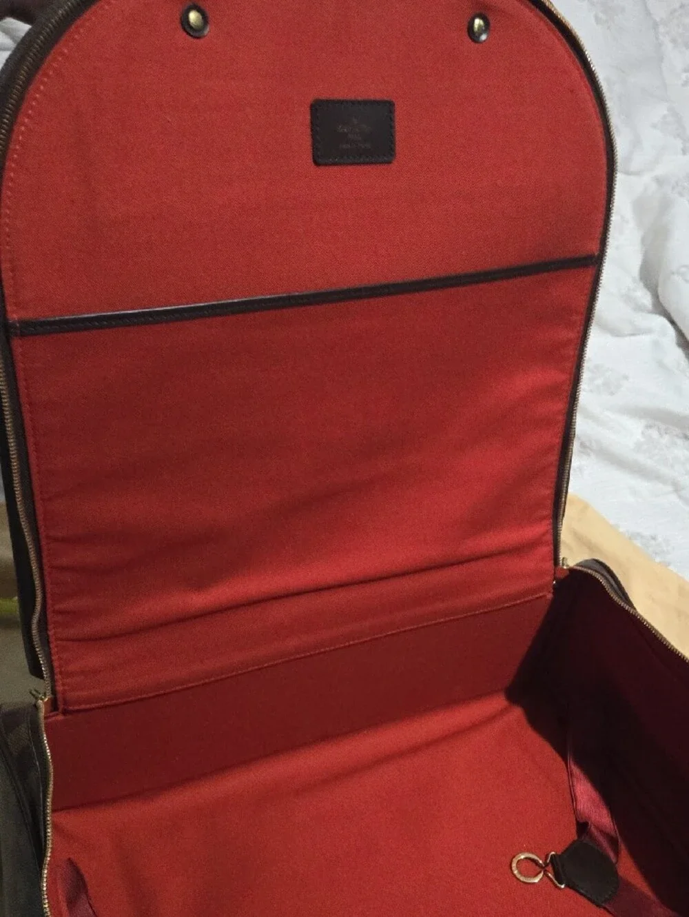 Louis Vuitton Brown Damier Check Luggage with Detachable Strap